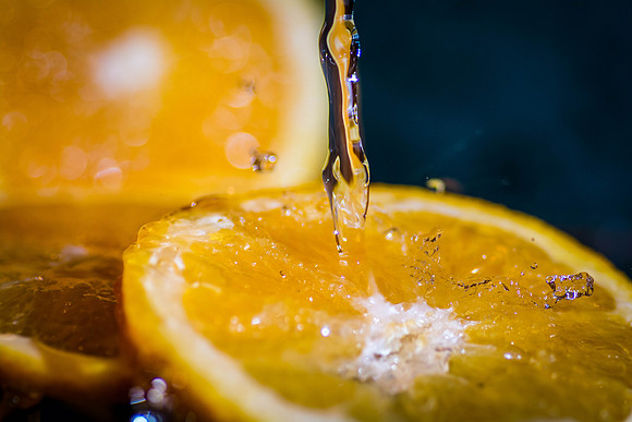 Oranges in water