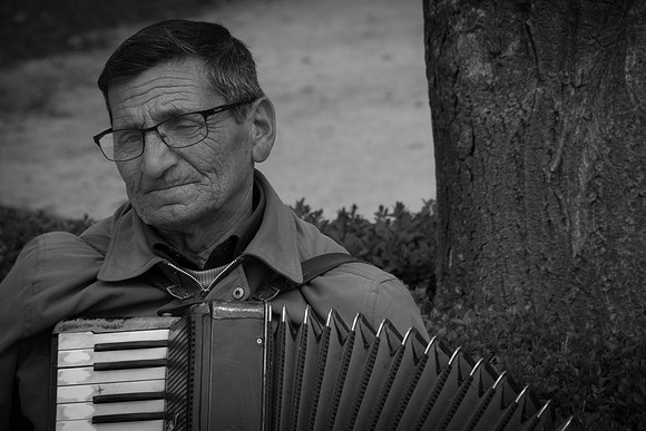 Man and accordion